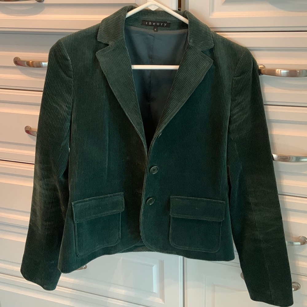 EUC Theory Size 6 green corduroy blazer